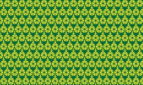 Abstract yellow and green striped background with retro pattern design vector