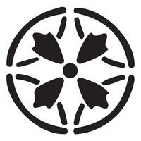 Abstract flower symbol with icon style and warning design elements vector