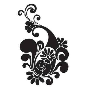 Abstract floral background with decorative design elements and swirling nature patterns vector