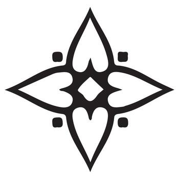 negro y blanco estrella de david símbolo con icono estilo y sencillo diseño elementos vector