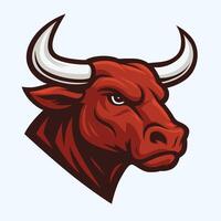 Red bull logo design vector