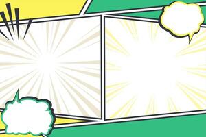Blank Comic Template with Dual Panels and Speech Bubbles. Clean Design for Multiple Creative Applications vector