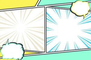 Clean Blank Comic Strip Layout with Dialog Bubbles. Editable Design for Various Creative Media and Communication Needs vector