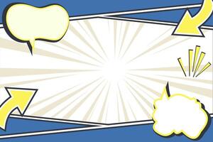 Blank Cartoon Comic Frame with One Section. Layout for Infographics, Posters, and Digital Creatives vector