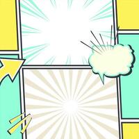 Simple and Fun Blank Comic Page Design. Double Panel Template for Creative Projects and Versatile Media Output vector