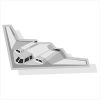 Futuristic B2 Bomber in Dynamic View. Clean Aircraft Design vector