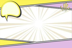 Colorful Blank One Panel Comic Layout. Template for Social Media, Campaigns, and Visual Storytelling vector