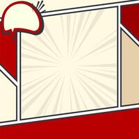 One-Panel Blank Comic with Talk Bubble. Modern and Versatile Design for Digital or Printed Creative Projects vector
