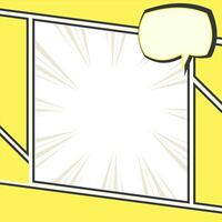 Clean and Playful Blank Comic Template. Single Panel Layout for Multi-Purpose Graphic Use vector