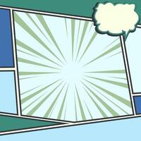 Blank One-Panel Comic Layout for Versatile Use in Education, Campaigns, or Digital Art Projects vector