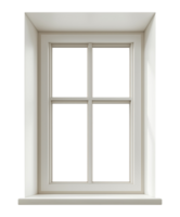 Modern white window frame isolated on transparent background png