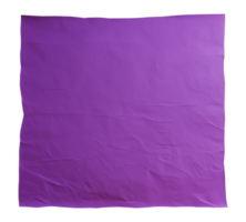 Bright blank purple crumpled paper isolated on transparent background png