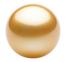 Golden shiny sphere isolated on transparent background png
