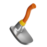 3d rendering of gardening hoe isolated on transparent background png