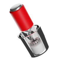 Portable milk frother creating foam in glass cup with transparent background png