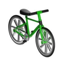 verde bicicleta isolado em transparente fundo, 3d Renderização png