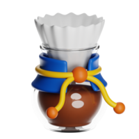 3d ilustração do uma café criador fermentação café, com uma transparente fundo png