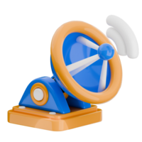 Colorful 3D satellite dish with a wifi signal, isolated. 3d render icon illustration. png