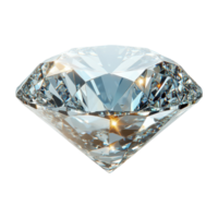 Sparkling Diamond with Transparent Background and Intricate Facets Radiating Light png