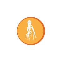Ginseng logo Simple vector