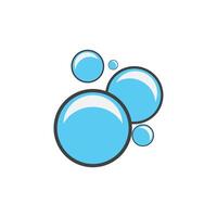 Bubbles water logo and symbol design vector