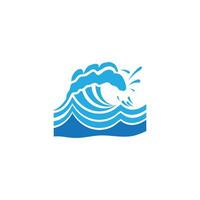 Stylized wave splash logo background vector