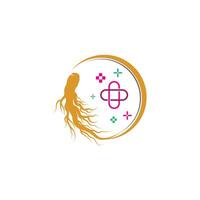 Ginseng logos and symbol vector