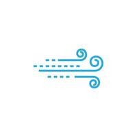 Blue stylized Wind logo symbol design vector