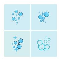 Set Bubble water logo and background vector
