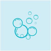 Bubble water logos and background vector