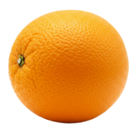 A vibrant, isolated orange glows against a black backdrop, showcasing its textured peel and juicy citrus nature suitable for food themes, transparent background png