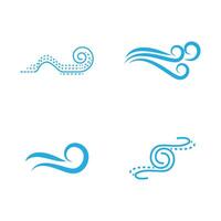 Set Wind logo simple symbol design vector