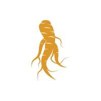 Simple Ginseng logos design vector