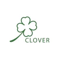 Stylized clover logo and simple symbol vector