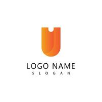 U letter initial logos symbol design vector