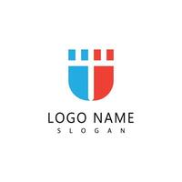 U letter simple logos symbol design vector