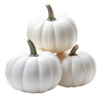 3d icon White pumpkins vertically balanced, clean minimalist pyramid composition with transparent forming background png