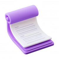 3d scroll icon with transparent background, ideal for projects needing a touch elegance and history png