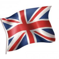 waving national flag British dynamically, rendered in crisp graphic with transparent background, representing patriotic symbolism png