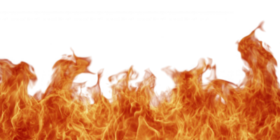 Realistic fire flames effects transparent background ideal for visual blazing, and design compositions png
