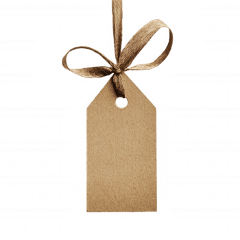 tom rektangulär personlig märka hängande med rustik säckväv rosett sträng, transparent bakgrund, avvaktan pris meddelande png