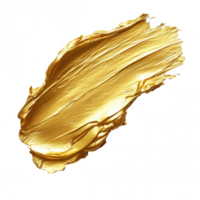 Luxurious golden paint stroke glimmering with transparent vibrancy, elevating graphic design through artistic digital rendering png