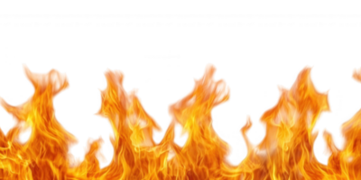 Realistic fire flames blazing, transparent background ideal for visual effects and design compositions png