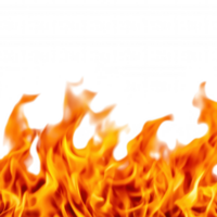 Realistic fire flames blazing, transparent design ideal for visual effects and background compositions png