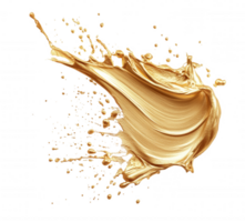Luxurious golden with stroke glimmering paint transparent vibrancy, elevating graphic design through artistic digital rendering png