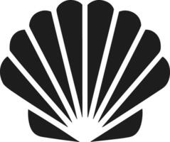 Minimal Seashell Silhouette - Beach Shell vector