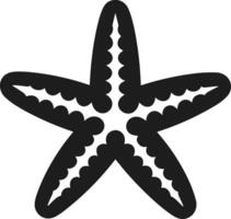 Starfish Silhouette - Minimal Beach Sea Star for Nautical and Ocean Designs vector