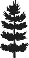 Hand-Drawn Pine Tree Silhouette - Rustic Evergreen for Nature and Outdoor Designs vector