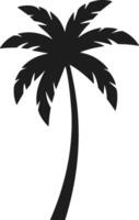 Simple Palm Tree Silhouette - Tropical Nature Symbol vector