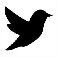 simple bird silhouette icon design template vector